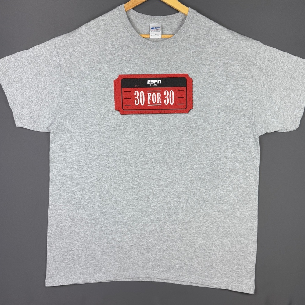 Vintage Y2K ESPN Films 30 for 30 TV Show Sports Grey XL Shirt Rare Promo Movie